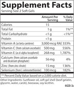 Carlson - ACES + Zn, Vitamins A, C, E + Selenium & Zinc, Cellular Health & Immune Support, Antioxidant, 60 Softgels