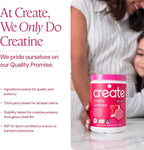 Create Creatine Monohydrate Gummies for Men & Women, Boost Focus, Strength, and Endurance, Anti-Melting Formula, Vegan, Gluten-Free, Non-GMO, 1.5g of Creatine per Gummy (Watermelon)