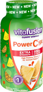 Vitafusion Extra Strength Power C Gummy Vitamins, Tropical Citrus Flavored Immune Support (1) Vitamins, 92 Count (Pack of 2)