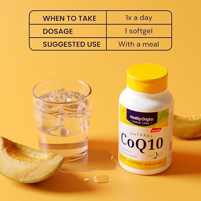Healthy Origins® CoQ10 300 mg – Natural Trans-Isomer Ubiquinone – Yeast Fermented, Supports Heart Health & Cellular Energy – Non-GMO 30 Softgels