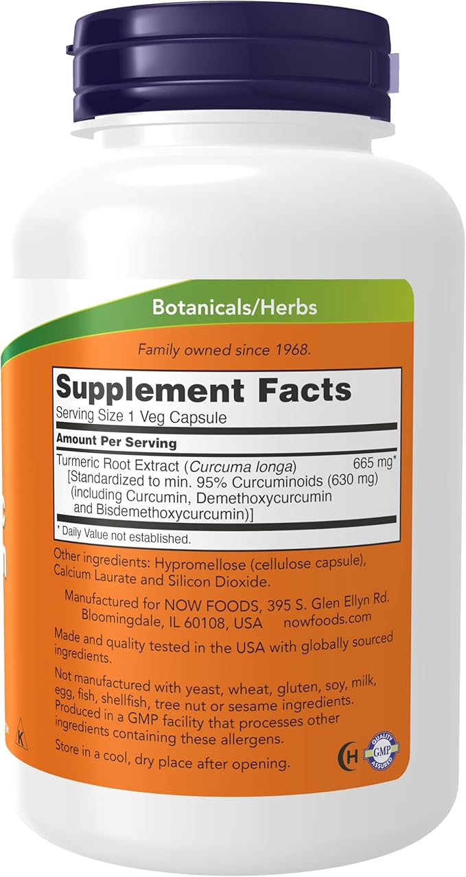 Now Foods, (2 Pack) Curcumin, 120 Veg Capsules