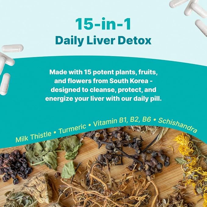 The Plug Liver Cleanse Detox & Repair Milk Thistle (Silymarin), Turmeric, Dandelion Root & Vitamin B– Herbal Capsules for Liver, Digestive & Immune Support – Non-GMO, Gluten-Free, Kosher – 60 Capsules