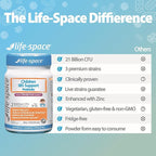 Life-Space Children IBS Support Probiotic, Clinically Proven to IBS Relief, 4 in 1 Kids Probiotic, 21 Billion CFU, Supports Reduce Symptoms of IBS, Include Bloating, Gas & Diarrhea, 60 Grams