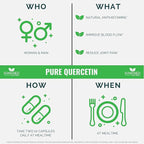 Pure Quercetin with Bromelain and Bioperine - Antioxidant Support, Extra Strong Formula with 1000mg, 1-Month Supply