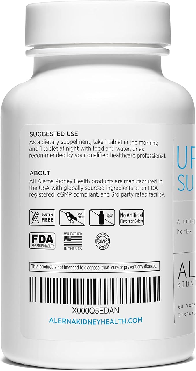 Uric Acid Support - Tart Cherry, Celery Extract, Turmeric, Quercetin - Support Normal Kidney Function - 60 Vegetarian Tablets
