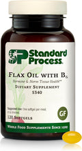 Standard Process Flax Oil with B6 - Supplement for Hormone & Nerve Tissue Support - Supports Brain, Heart & Skin Skin - Gluten-Free, Non-Dairy & Non-Soy - 120 Softgels (120 Servings)