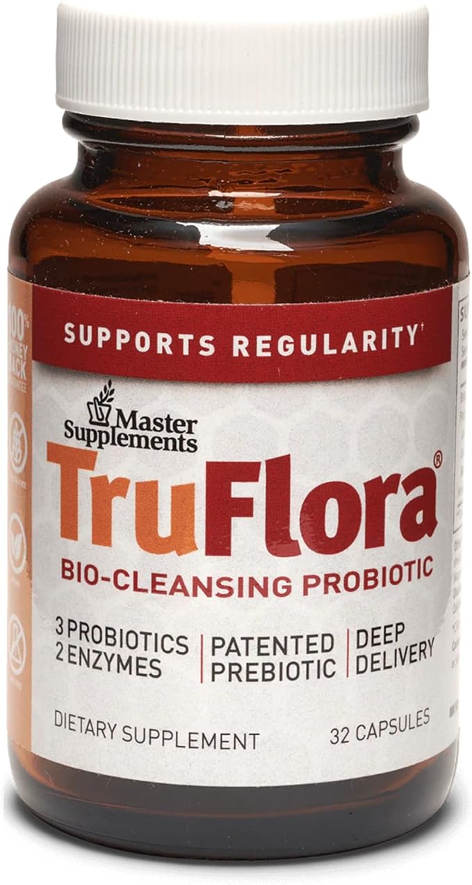 Master Supplements Truflora, 15 Billion CFU, 3 Probiotics, 2 Enzymes, 32 - V-Caps