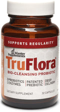 Master Supplements Truflora, 15 Billion CFU, 3 Probiotics, 2 Enzymes, 32 - V-Caps