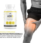ADK Vitamin Supplement + Olive Oil for Better Absorption | ADK 5 Supplement with Vitamin A D and K | 5000 iu of Vitamin D3 + K2 (MK7+MK4) | 90 Liquid Capsules | Vegetarian | Non-GMO