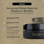 Purblack Pure Himalayan Shilajit Resin - Himalayan and Other Mountain Ranges Gold Infused Shilajit for Men & Women with Over 85+ Trace Minerals for Energy & Immunity | 60 Servings | USA Made