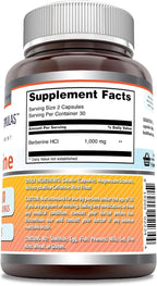 Amazing Formulas Berberine 1000mg Per Serving 60 Capsules Supplement | Non GMO | Gluten Free | Made in USA
