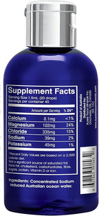 Aussie Trace Minerals - Magnesium Rich, Low Sodium, Complete Electrolyte Drops for Hydration, Energy & Recovery - 2oz / 60ml Liquid Supplement - Vegan, Keto Friendly