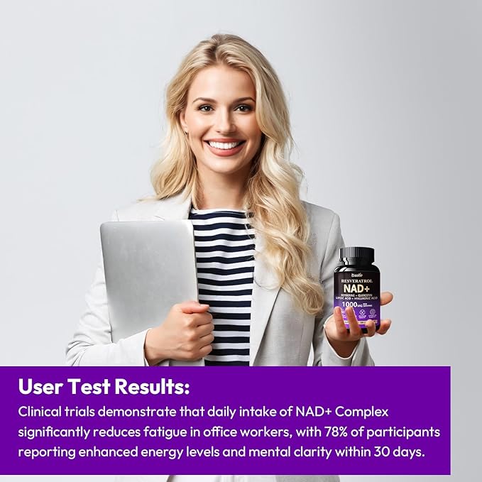 NAD Supplement, Liposomal NAD Resveratrol Supplement Contains Berberine, Alpha Lipoic Acid,Hyaluronic Acid & Quercetin - Support Anti-Aging, Longevity, Cellular Energy, NMN Alternative -120 Capsules