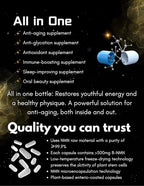 Premium 99.99% Pure NMN 30000 | 500mg per Capsule | Supports NAD⁺ Production & Cellular Energy | Anti-Aging Formula | 60 Veggie Capsules
