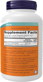 NOW Foods Supplements,Magnesium Bisglycinate Powder,Enzyme Function*,Nervous System Support*,8-Ounce,(Pack of 2)
