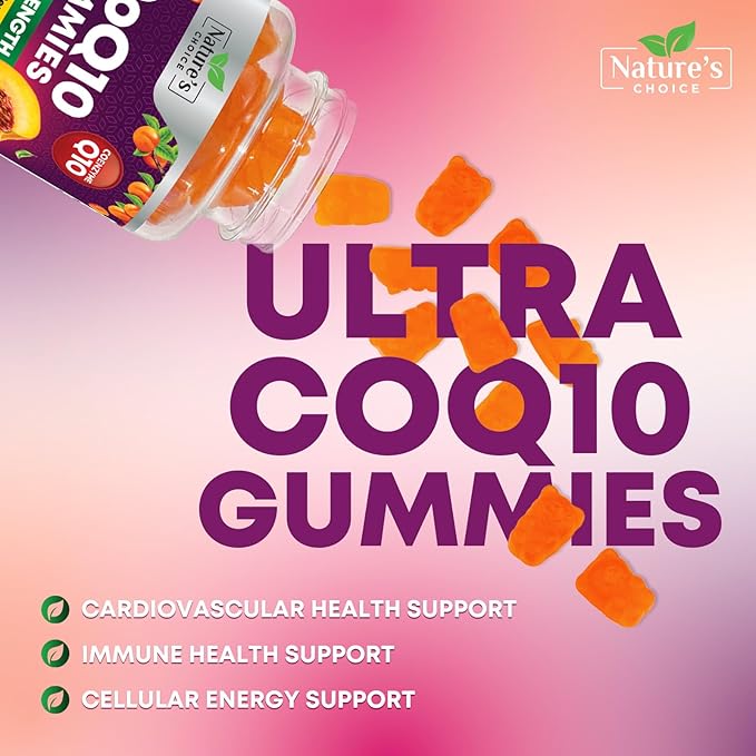CoQ10 Gummies for Adults - Coenzyme Q10 100mg Per Serving - 3X Strength, High Absorption Antioxidant Supplement for Heart Health Support & Energy Production - Co Q10 (Coq 10) Supplements - 120 Gummies