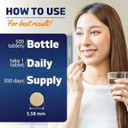 Vitamatic Folic Acid 400 mcg - 500 Vegetarian Tablets - Vitamin B9