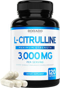 L Citrulline 3000mg Supplement (120 Capsules) Support L Arginine & Nitric Oxide Pills - L-Citrulline For Men & Women - Muscle Recovery & Pump Supplement - 3rd Party Tested, Vegan, Non-GMO - USA Made