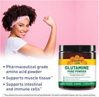 Country Life Glutamine Pure Powder - 5000mg L-Glutamine - Muscle Tissue, Gut Health, Immune Support - Gluten-Free Certified - Ideal Pre/Post Workout Amino Acid Supplement, 55 Servings, 9.7oz