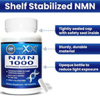 Genex Formulas NMN 1000mg - 99% Pure Shelf Stabilized Supplement Capsules for Increased NAD Levels & Healthy Aging, GMP Certified, 1000mg per Serving, 120 Capsules