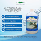 Eidon Mineral Wellness Support Liquid Supplement - Ionic Trace Mineral Drops to add to Water, Calcium, Magnesium, Zinc, Manganese, Silica, Sulfur, Boron, Bioavailable - 18 oz