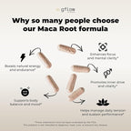 Organic Maca Root Capsules for Women & Men - Black, Red, Yellow Peruvian Maca Root Extract & Black Pepper - 120 Vegan Pills - Supports Energy, Performance & Mood | Made in USA