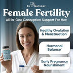 Eu Natural Conception for Her Fertility Supplements for Women - Ovulation, Hormonal Balance & Regular Cycle Support - Myo-Inositol, Folate, Shatavari & Vitex - 60 Vegetarian Capsules