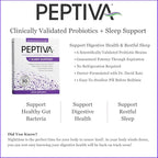 Peptiva 26 Billion CFU Probiotic and Sleep Support - Clinically Validated Multi-Strain Probiotic - Lactobacillus and Bifidobacterium, Melatonin - 30 Count