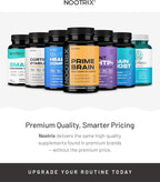 Nootrix Prime Brain Nootropic Supplement | Supports Memory, Mental Focus, Cognitive Health & Energy | Promotes Healthy Mood & Brain Function | Ginkgo Biloba, Lion's Mane & L Theanine | 60 Capsules