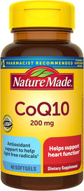 Nature Made CoQ10 200mg Softgels, Dietary Supplement for Heart Health Support, 40 Softgels, 40 Day Supply