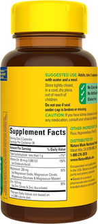Nature Made Magnesium Complex Supplement with Vitamin D & Zinc for Immune Support, Magnesium Glycinate, Malate, Citrate & Oxide for Muscle, Nerve, Heart & Bone Support, 60 Capsules, 30 Day Supply