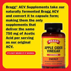BRAGG Renew Apple Cider Vinegar Capsules with Phytoceramides Energy Apple Cider Vinegar Capsules with B Vitamins