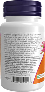 NOW Foods Supplements, Methyl Folate 1,000 mcg, Metabolically Active Folate*, Co-Enzyme B Vitamin, 90 Tablets