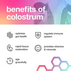 Pure Bovine Colostrum 180 Capsules - Antibiotic and Hormone Free - USA Sourced - All Natural - 100% First Milking