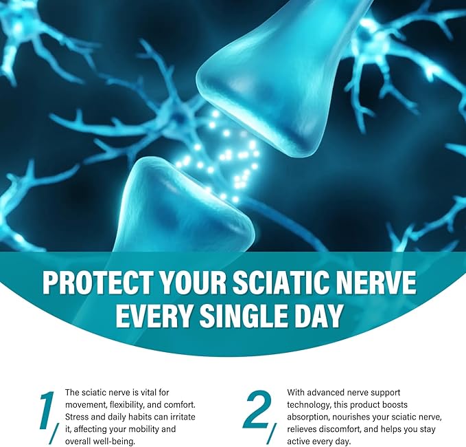 Sciatic Nerve & Discomfort Supplement - Nerve Savior for Neuropathy, 120 Capsules Featuring Alpha Lipoic Acid 300mg & Vitamin B Complex for Targeted Comfort
