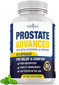 NEW AGE Prostate Advanced Prostate Supplement for Men – Reduce Bathroom Trips, Promote Sleep, Support Health & Bladder Emptying - Made with Lycopene, Beta Sitosterol - 60 Count