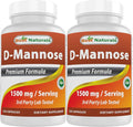 Best Naturals D-Mannose 1500 mg Per Serving 120 Capsules (Pack of 2)