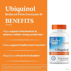 Doctor's Best Kaneka Ubiquinol 50 mg Supplement for Men & Women - Reduced Form CoQ10, Coenzyme Q10 50mg for Antioxidant & Heart Health Support, Non GMO, Gluten Free, Soy Free - 90 Softgels