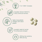 Micro Ingredients DIM+ Supplement 400mg for Men & Women | 240 Softgels with Pumpkin Seed Oil | Highly Bioavailable 7-in-1 Complex with Vitamin E, CDG, Broccoli & Black Pepper Extract