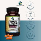 Amazing Herbs Premium Black Seed Oil Capsules - Gluten Free, Non GMO, Cold Pressed Nigella Sativa Aids in Digestive Health, Immune Support- 90 Count, (Pack of 1)