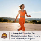 Vitalitown Vitamin ADK, High Potency Essential Vitamins A, D3 5000 IU, K1 & K2 (MK-4 & MK-7), Bone, Heart & Immune Health, Non-GMO, Max Absorption, 120 Softgels