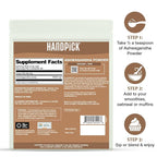 HANDPICK Ashwagandha Root Powder (397g/14oz) No Fillers, No Additives | Finest Grade A Root Powder - Withania Somnifera | Non-GMO & Raw from India