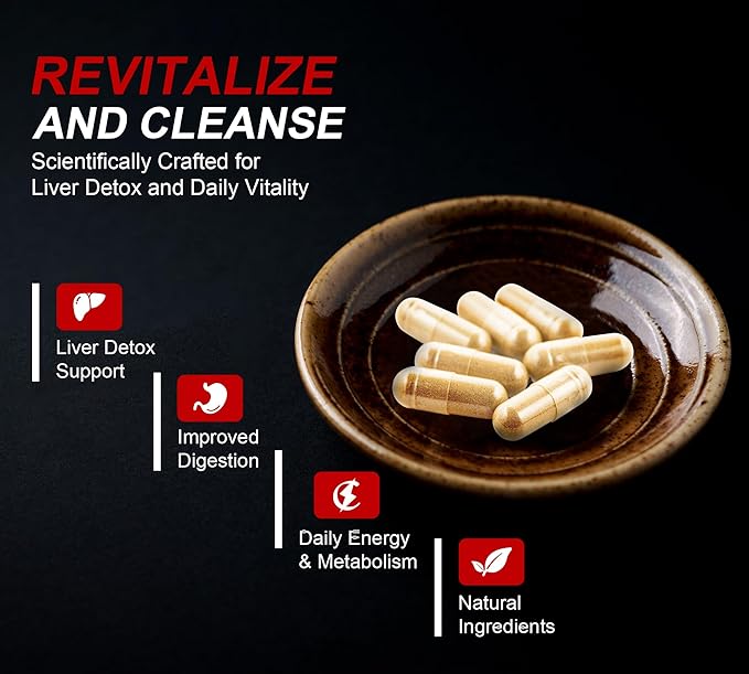 DLNIA 32 in 1 Liver Cleanse Detox & Repair Formula with Apple Cider Vinegar, Milk Thistle Supplement, Artichoke, Dandelion Root Supplement - Non-GMO & Vegan Herbal Liver Support & Repair