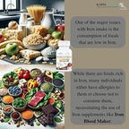 KAPPA NUTRITION Iron 26mg, Vitamin C & Orange 150mg, Folate 667mcg DFE, Vitamin B12, Beetroot, Brewers Yeast, Broccoli & MCT Oil 9 in 1 Advanced Complex (90 Capsules)