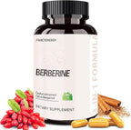 Berberine HCl Supplement with Ceylon Cinnamon & Citrus Bergamot – Botanical Formula for Daily Wellness – 120 Vegan Capsules