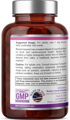 biophix Vitamin K2 MK-7-100 mcg 60 Veg Capsules - Supports Strong Bones Immune Health