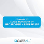 CareAll Triple Antibiotic Ointment + Pain Relief 1.0 oz (2 Pack), Dual Action First Aid for Minor Scrapes, Cuts, and Burns to Help Prevent Infection While Providing Maximum Strength Pain Relief.