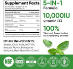 Venture Pal 5-in-1 Vitamin D3 10000 IU & K2 as MK-7 200mcg with Magnesium, MCT Oil, Zinc, Sugar-Free Vitamin D Liquid |Maximum Absorption for Bone, Mood & Immune Health - 2 FL OZ, 64 Days
