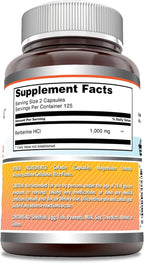 Amazing Formulas Berberine 1000mg Per Serving 250 Capsules Supplement | Non GMO | Gluten Free | Made in USA- Proudly Made in the USA with Guaranteed Purity & Potency