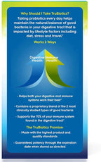 TruBiotics Probiotics for Digestive & Immune Health, Supports Regularity & Helps Relieve Abdominal Discomfort, Gas & Bloating, 2 Clinically Studied Probiotic Strains, Plus Prebiotics, 60 Capsules